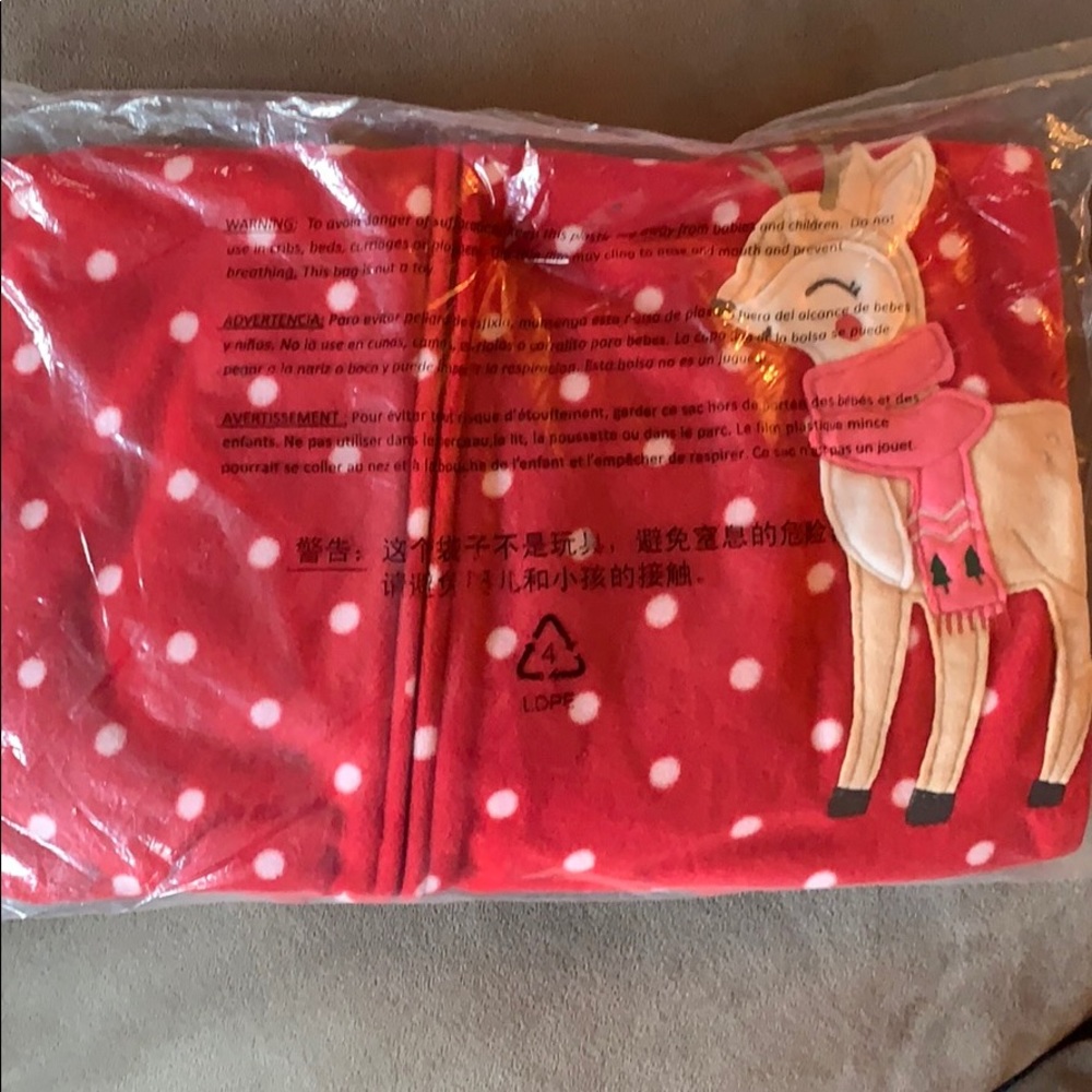 Carters footed zippered Christmas pajamas